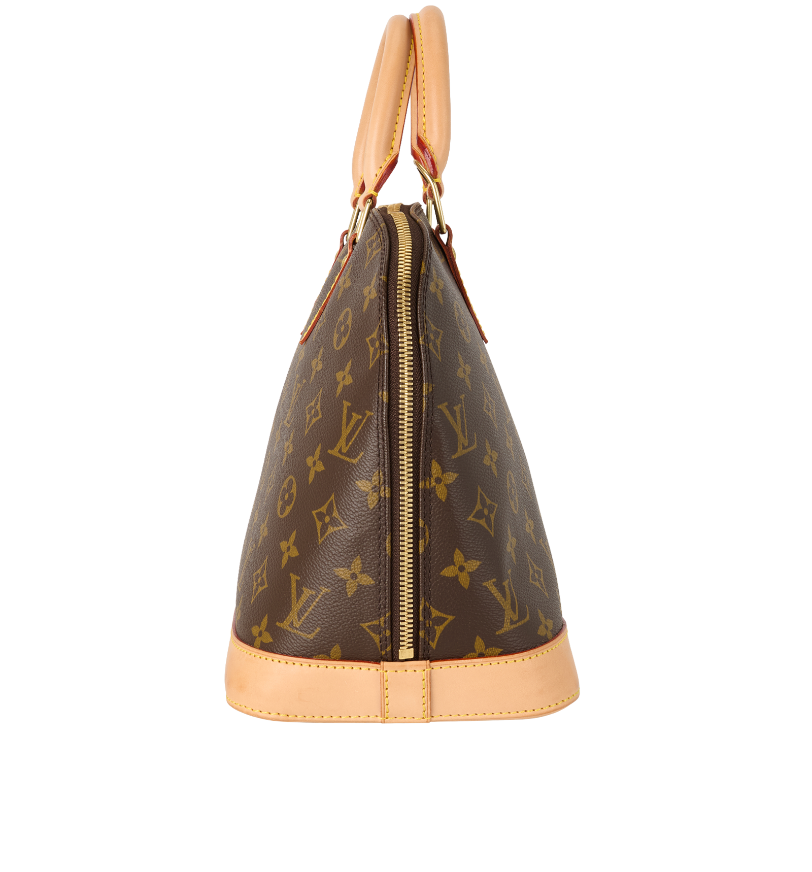 Alma PM, &pound;795, Handbags, Brown, Canvas/Leather, Bottom view